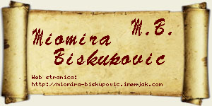 Miomira Biskupović vizit kartica